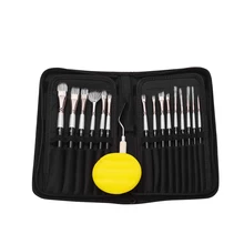 15 шт./компл. художник набор кистей для рисования с рисунок Краски рисовальная нейлоновая кисть из волос, скребок с деревянной ручкой Губка мяч для переноски Чехол