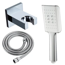 Handheld ABS Shower Head With Brass Shower Holder And 1.5M Stainless Steel Shower Hose Bathroom Shower Accessories