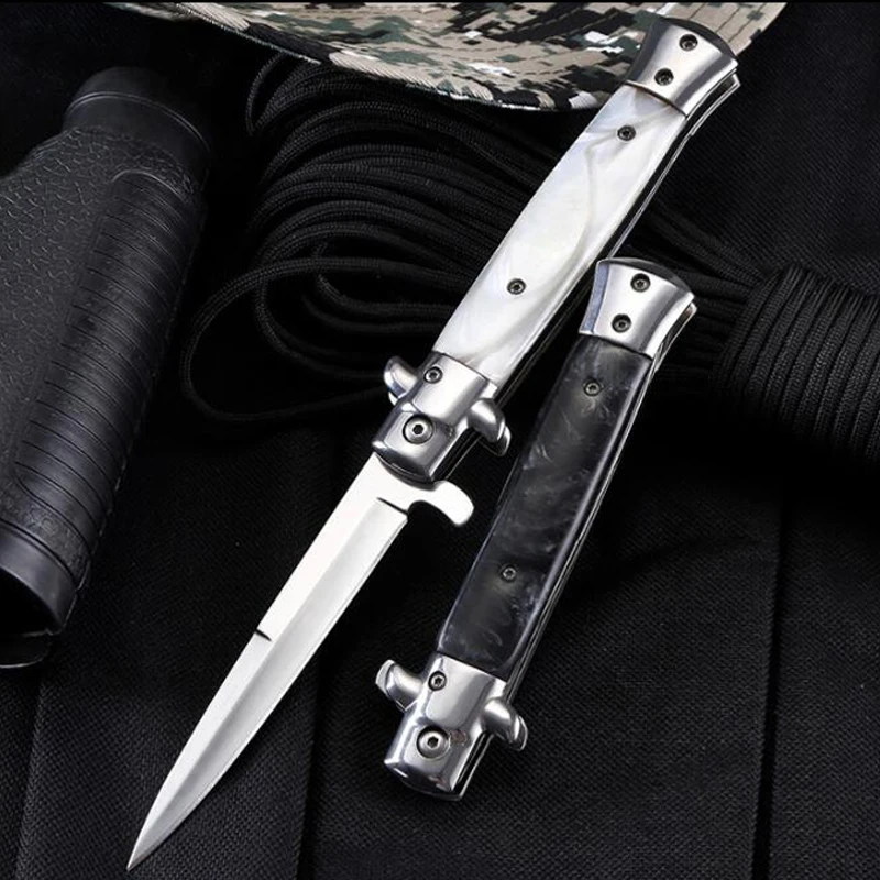 

Damascus 5CR15MOV Knives Outdoor EDC Folding Knife Portable Knife Self-defense Military Knife Sharp Knife Portable Camping Knife