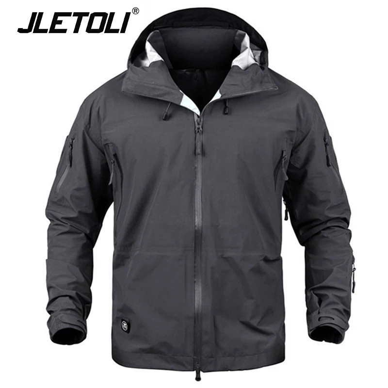 Beste Jletoli Waterdichte Jas Windjack Winter Outdoor Wandelen Jas Mannen Vrouwen Jas Winddicht Hard Shell Jas Tactiek Kleding