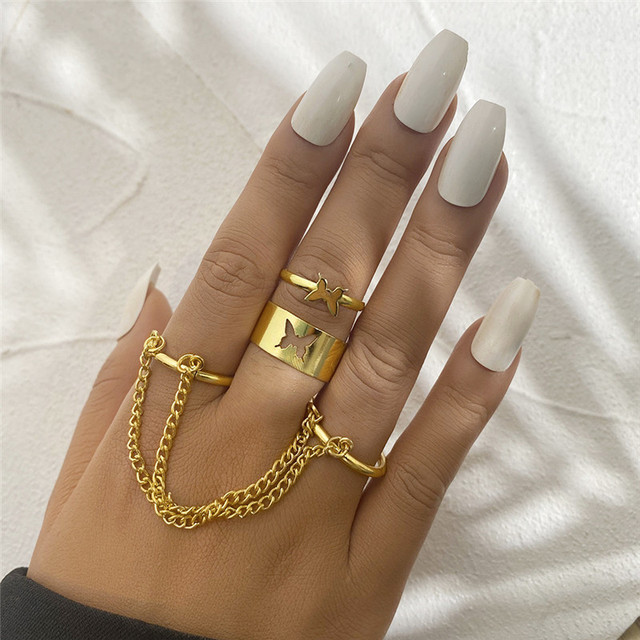Color Hollowed Heart Shape Open Ring Set Design Cute Fashion Love Jewelry For Women Girl Gifts Adjustable Birthday Party
