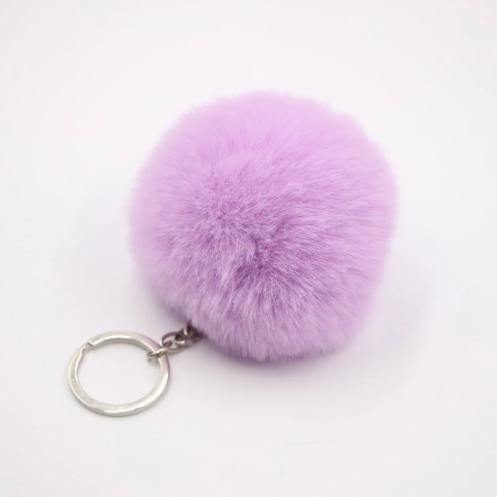 Key Rings Key Chains Car Pendant Key Chain 27 Colors Fluffy Fur Pom Pom Soft Faux Fur-like Ball Women Bag Pendant Jewelry Charms