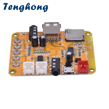 

Tenghong Mini Bluetooth 4.1 MP3 Audio Decoder Board 5W*2 Amplifier Bluetooth Audio Receiver Module Supports WAV APE FLAC DC5V