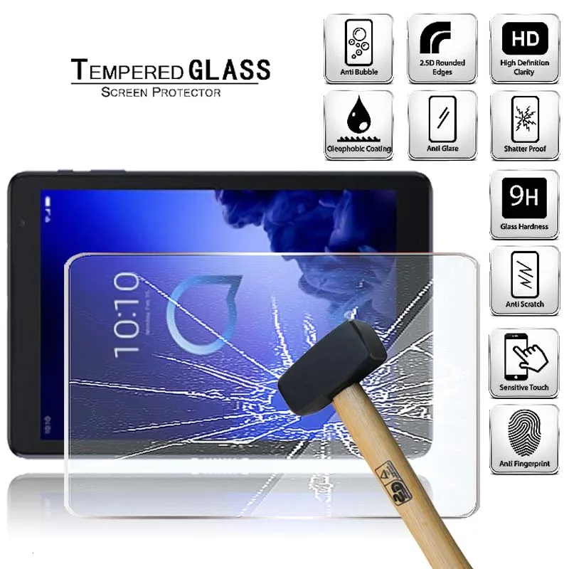 

Tablet Tempered Glass Screen Protector Cover for Alcatel 3T 10 Tablet PC Anti-Screen Breakage HD Tempered Film