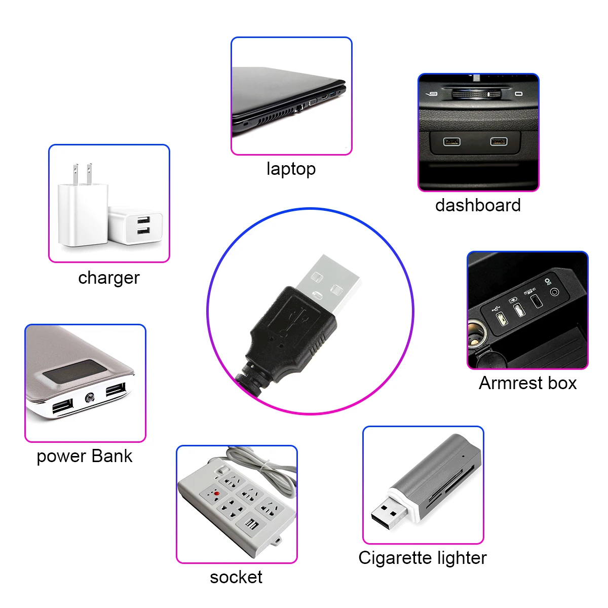 Senzeal, Автомобильный светодиодный USB светильник для окружающей среды, интерьерный светильник Ambient Star для автомобиля, подлокотник, коробка для крыши автомобиля