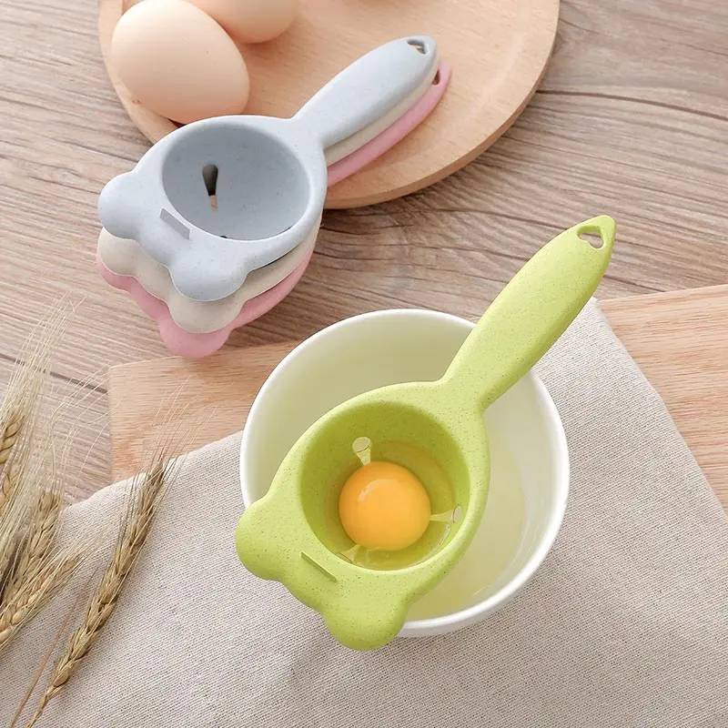 

Egg Separator Wheat Straw Egg White Separator Kitchen Tool Gadget Four Colors Egg Yolk Filter Protein Separator DIY Baking Tool