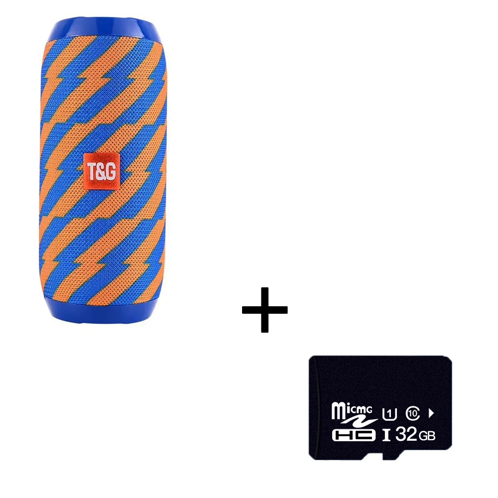 With 32g card Bluetooth динамик Портативный Открытый Громкоговоритель беспроводной мини Саундбар 3D 10 Вт стерео музыка объемный Поддержка FM TFCard бас-бокс - Цвет: With 32g card