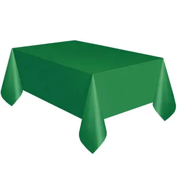 

Disposable Party Tablecloth Pe Plastic Cloth Birthday Dessert Table Solid Color Tablecloth 137*183Cm