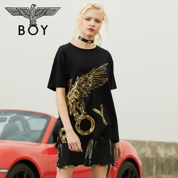 

Boy London 2020 new summer geometry Eagle Gold graphic tee T-shirt for women long femme aesthetic clothes graphic tees chemise