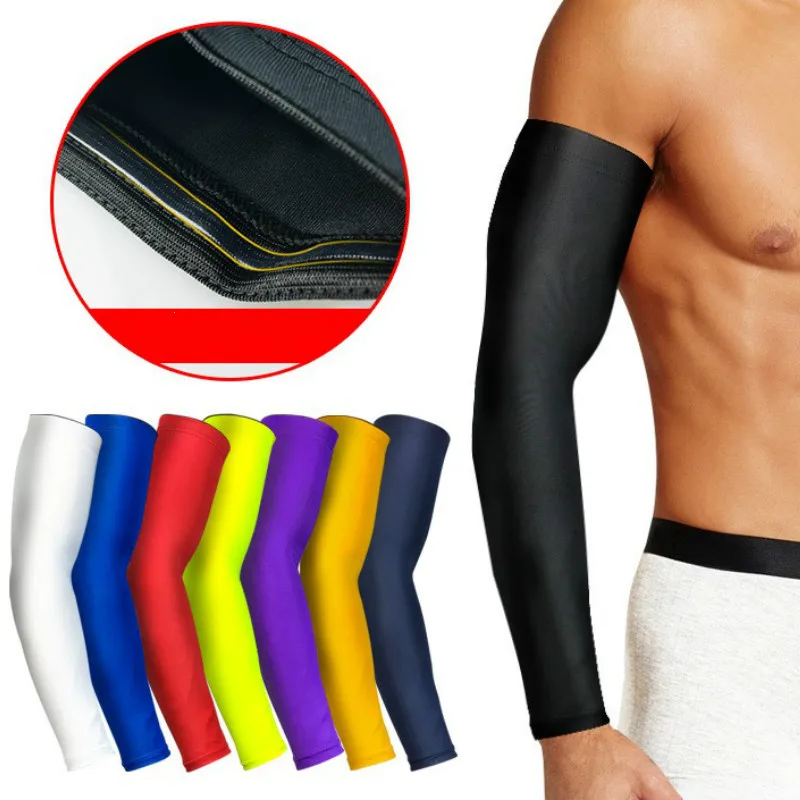 Professional Sports Elastic Arm Guard Breathable Sunscreen Basketball Fitness Football Riding Fishing Sleeves Protective Gear