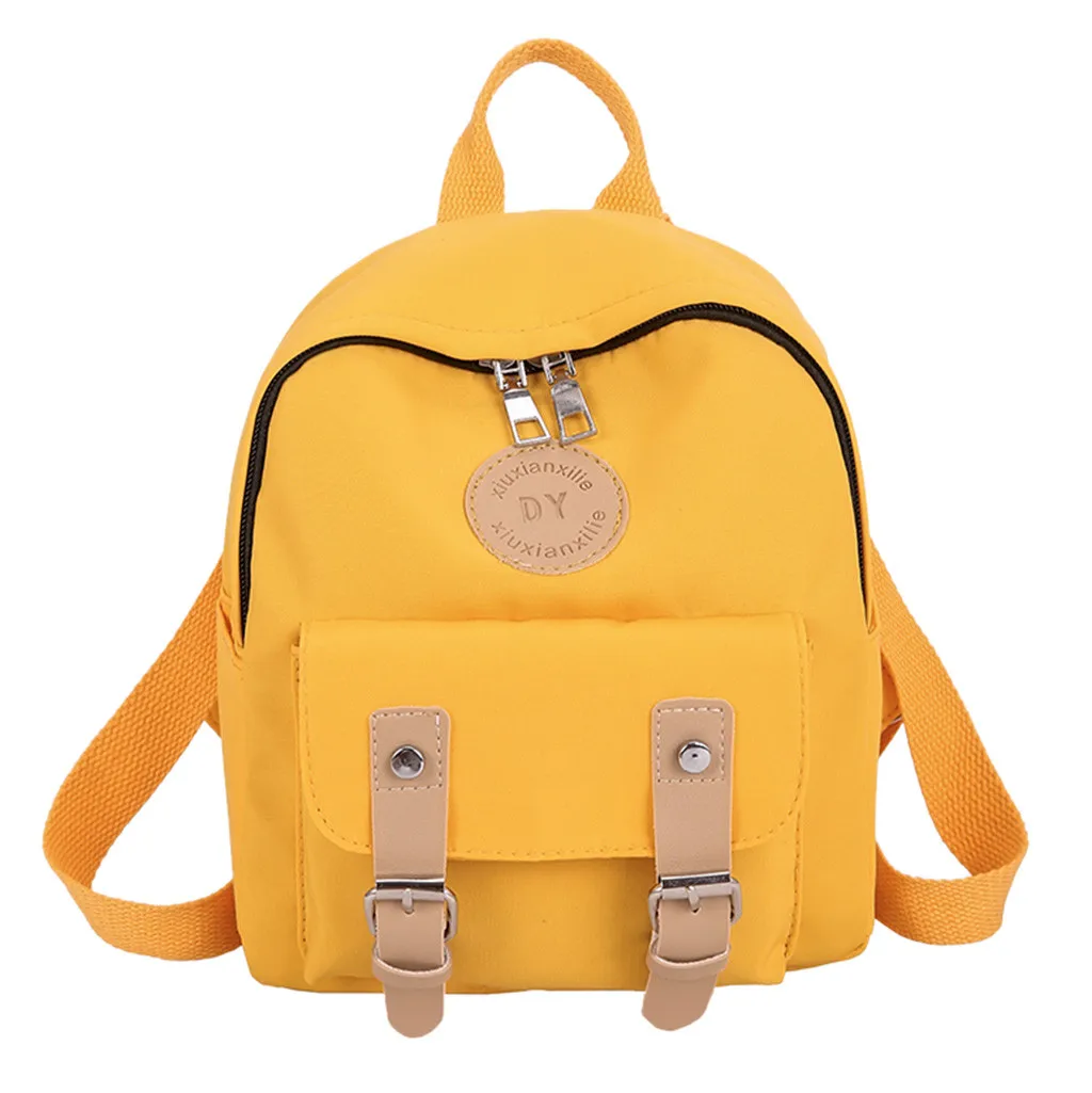 Fashion Women's Outdoor Simple Canvas Zipper Contrast Color Backpack Travel Bag Casual Student Classic Waterproof Schoolbag 1220 | Багаж и