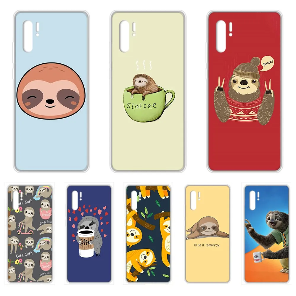 Folivora sloth slow lovely Прозрачный чехол для телефона HUAWEI Nine 5t p 8 9 10 p20 P30 p40 P pro Smart 2017 2019 Z lite |
