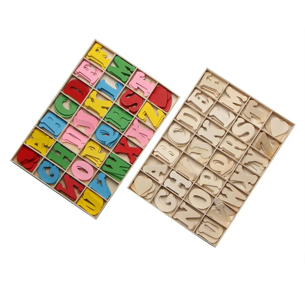 Wooden Children's Decoration Handmade Digital Letters Wooden Buttons Handmade Products