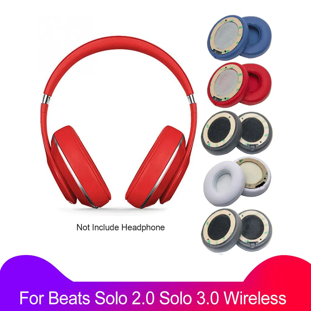 日本 Beats Solo2 Solo3 ソロ. ビーツイヤーパッド 赤 sushitai.com.mx