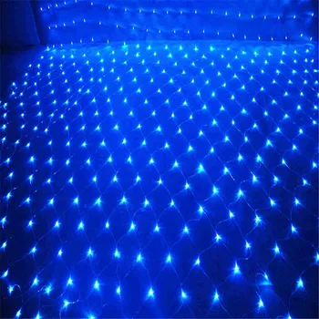 

Thrisdar 10X1M 580 LED Window Curtain Fairy String Light Christmas Wedding Party Home Garden Net Mesh String Garland Light