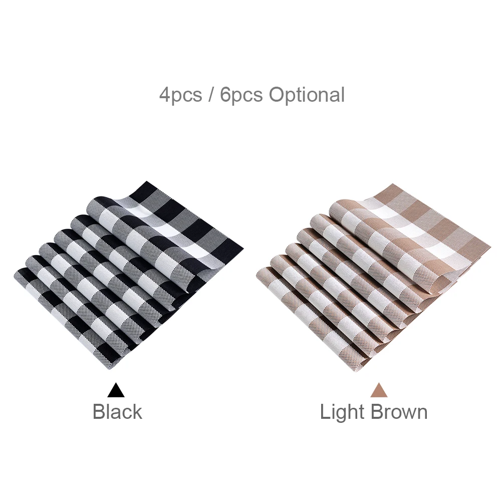 12 * 18 inches 4pcs Placemats PVC Placemat Bar Mat Plate Table Set Kitchen Hot Pads Anti-skid Washable Dining | Дом и сад