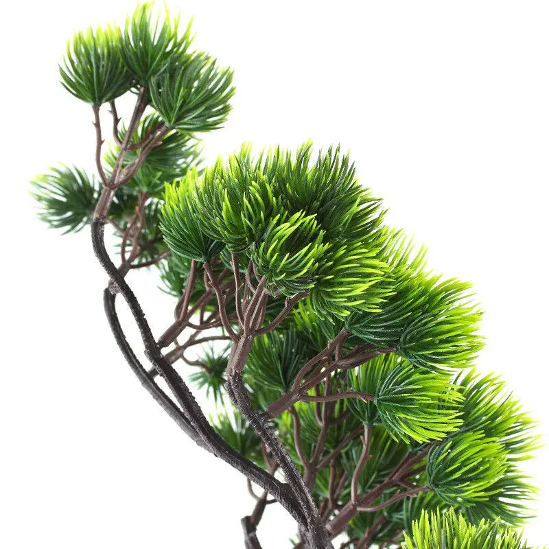 

1*Fake Plant 42cm Artificial Guest-Greeting Pine Tree Plant Home Decor Bonsai Ornament Accessories
