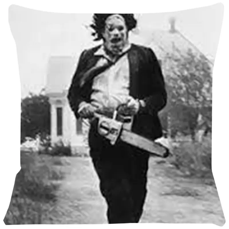 Halloween-Themed Decorative Cushion Cover - Horror Movie Inspired Design