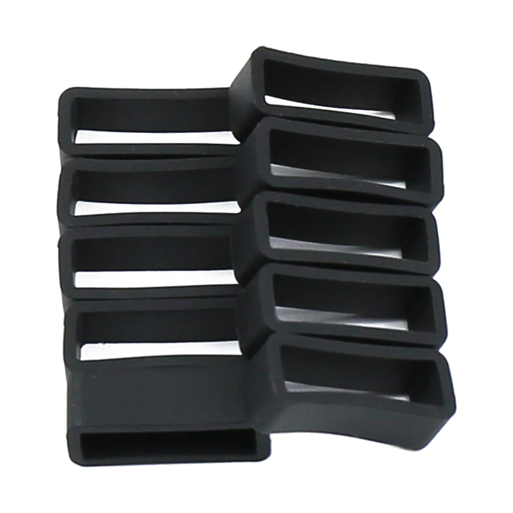 10pcs Watchband Strap Loop Black Wristwatch Retainer Holder Repair Replacements