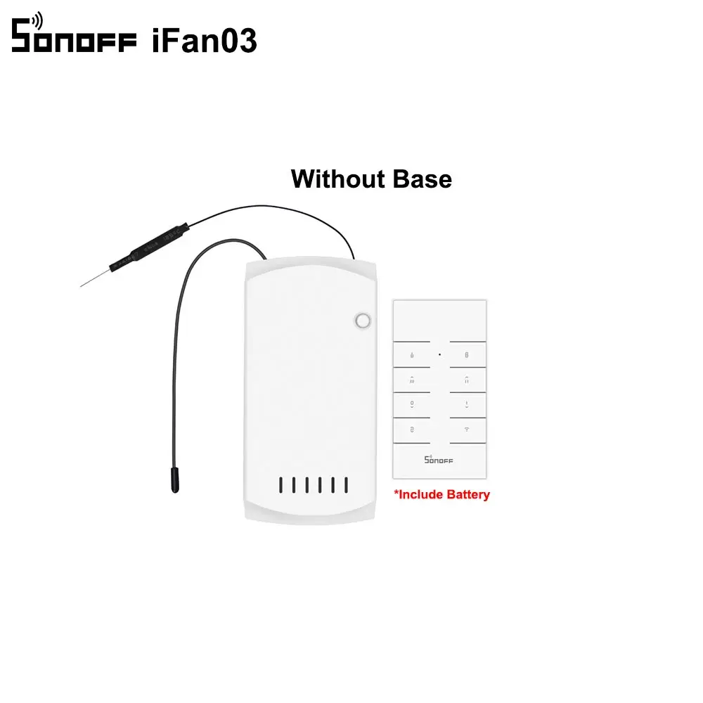 IFan03 With RM433 Itead SONOFF iFan03 Wifi потолочный вентилятор переключатель модуль Умный вентилятор светильник управление Лер поддержка 433 МГц RM433 e-WeLink приложение дистанционное управление - Комплект: IFan03 With RM433
