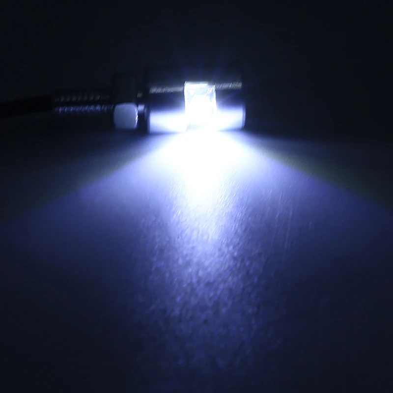 2PCS Chrome Car Motorcycle License Plate Screw Bolt Light Bulb Aluminum Silver Shell Lamp DC 12V White SMD LED Super Bright