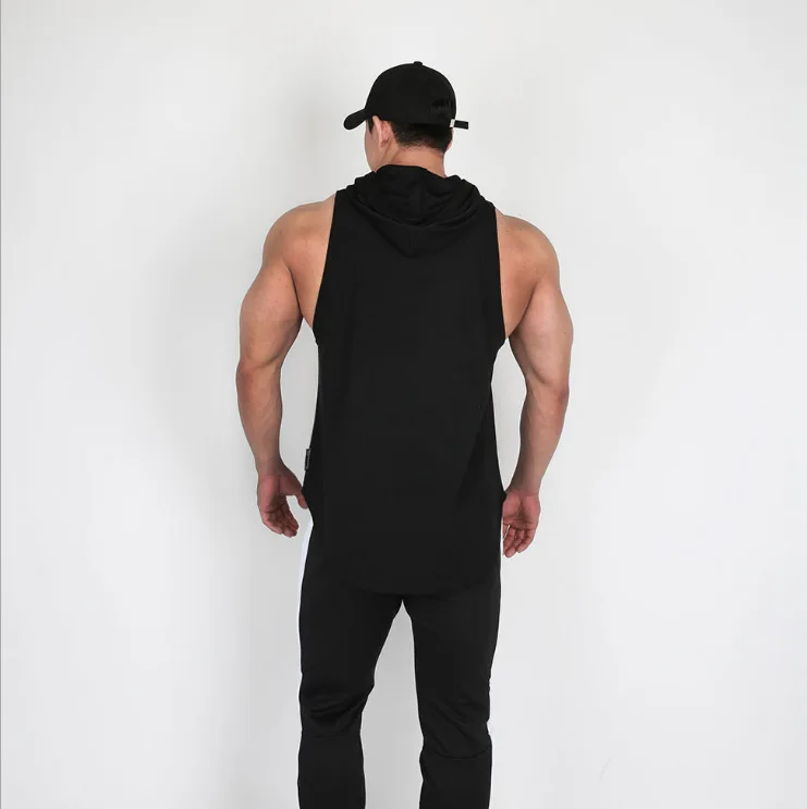 Muscle Dr. Brothers стиль летний Повседневный корейский стиль жилет мужской спортивный фитнес с капюшоном жилет одежда
