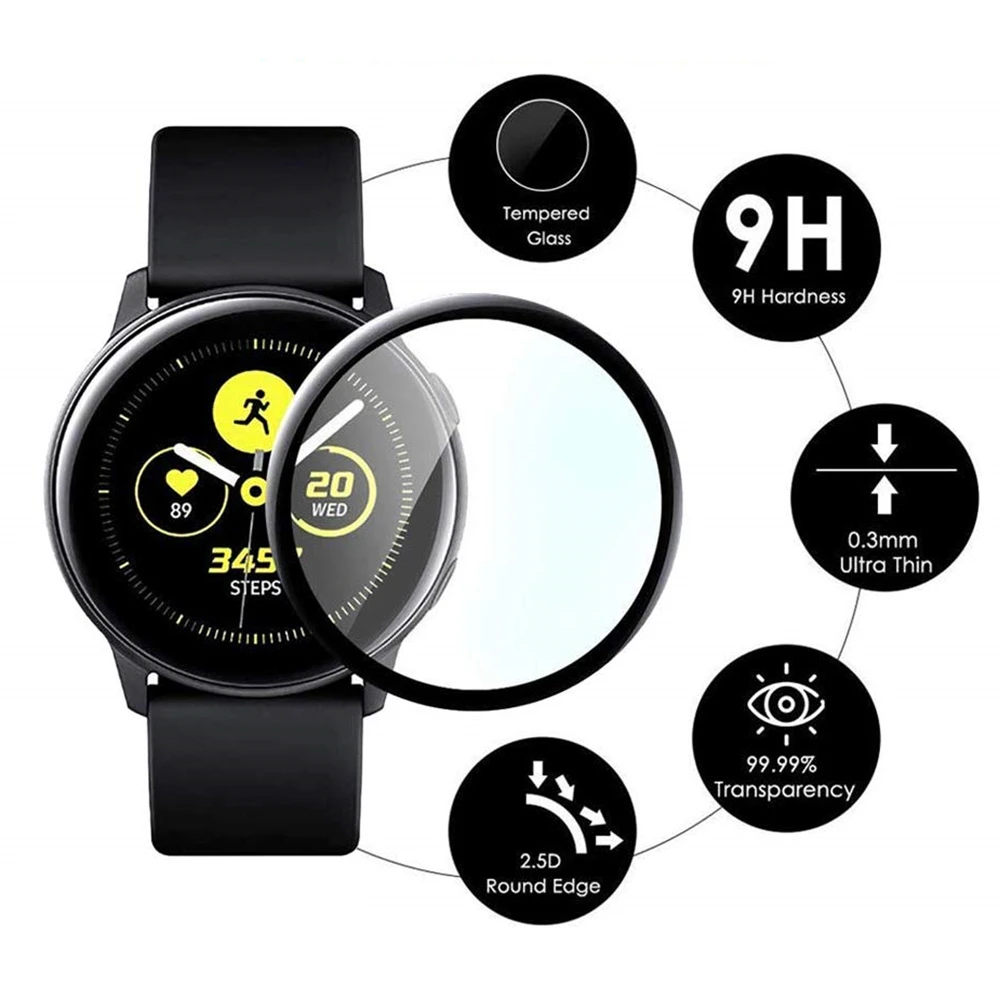 Для Galaxy Watch Active2 44 мм защита экрана полное покрытие закаленное стекло пленка для