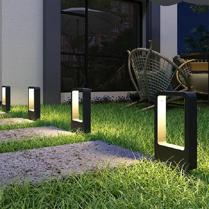 IP68 Waterproof 15W LED Garden Lawn Lamp Modern Aluminum Pillar Light Outdoor Courtyard villa landscape lawn bollards light lawn lamp garden lighting