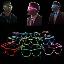 Светодиодный очки El провода модные неоновый светодиодный фонарь с затвором на формы светящиеся рейв костюм вечерние DJ яркое очки