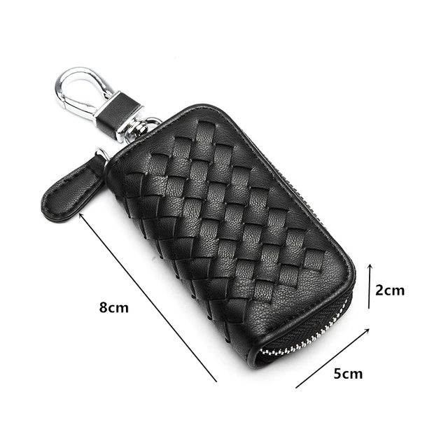 Fashion Weave Leather Shoulder Bag Men Crossbody Bags Luxury Design Cross Body Messenger Bag Male Shoulder Bag Bandolera Hombre Car key bag