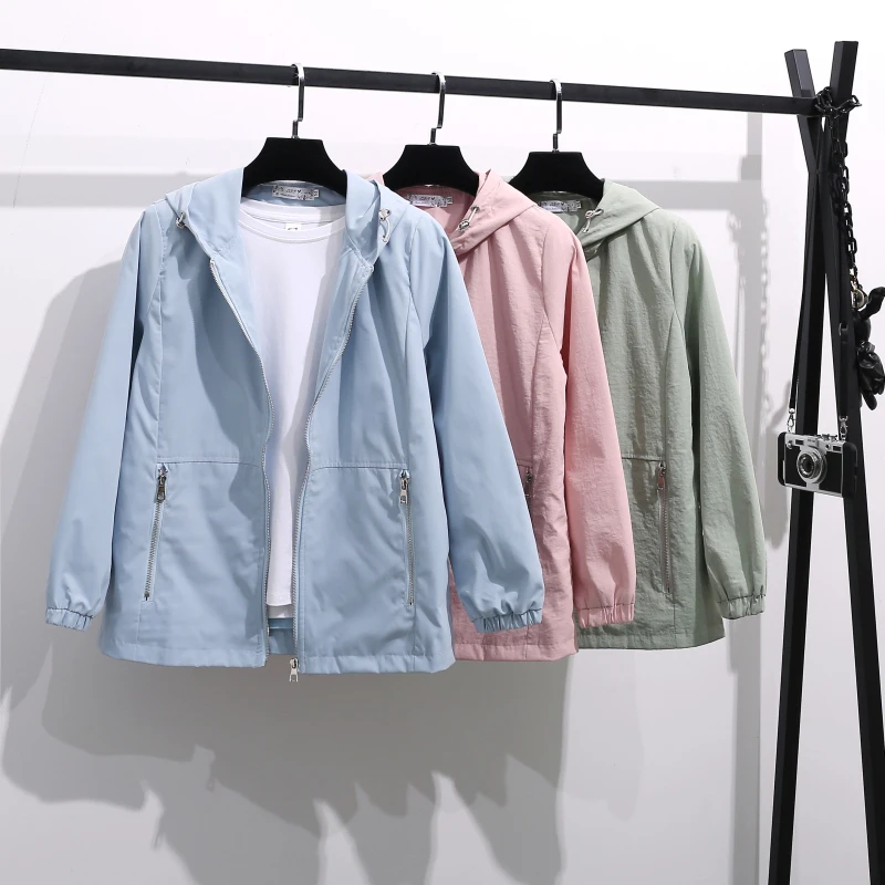 

Fashion Street Hooded Baseball Jacket for Women Autumn and Winter Casual Long-sleeved Loose Pilot Jacket Hip Hop Pocket Jacket