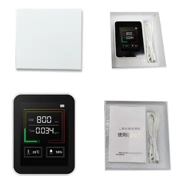

Carbon Dioxide CO2 Detector Gas Concentration Content Color Sn Ligent Air Tester Air Quality Analyzer CO2 Detector