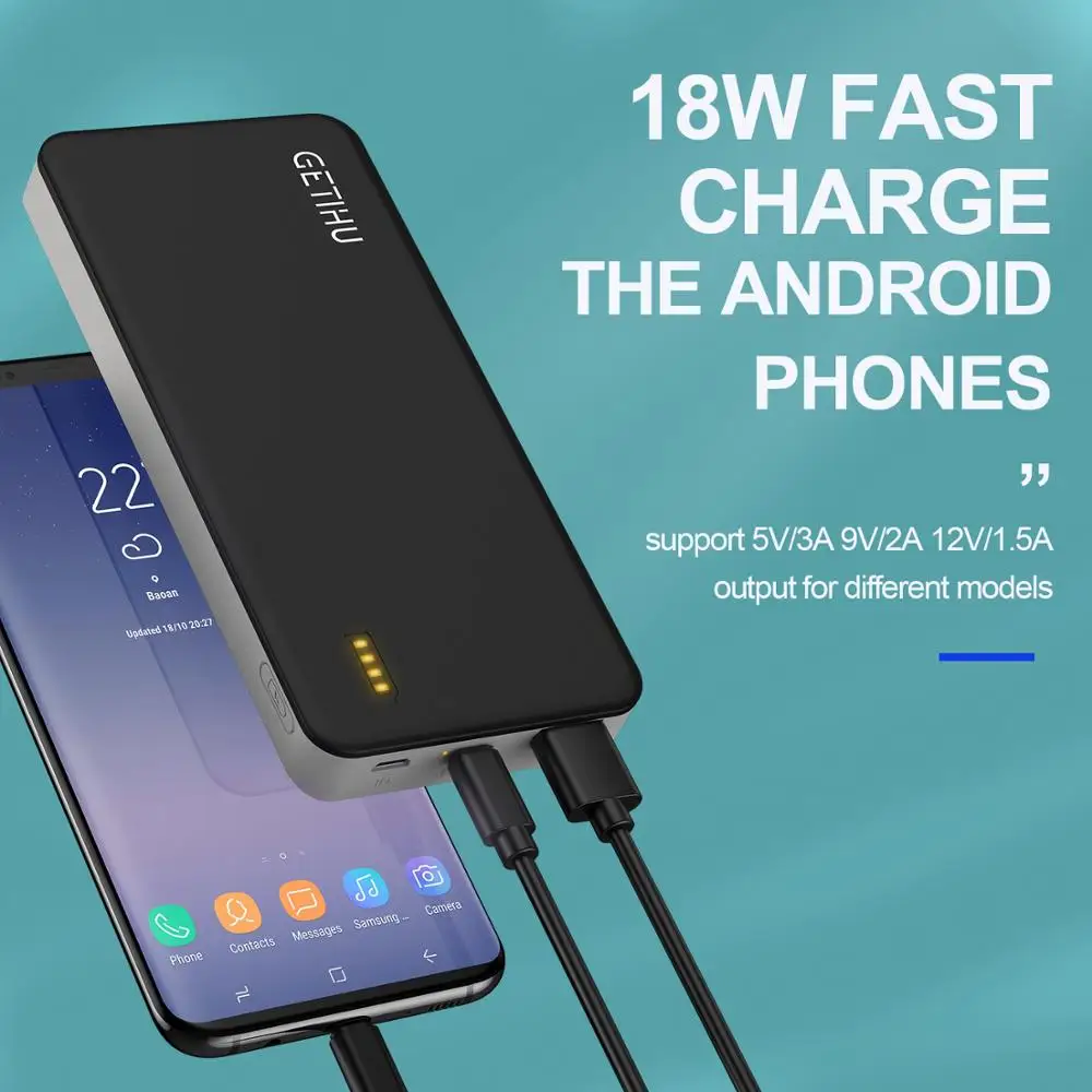 INIU 18 Вт PD3.0 power bank портативное зарядное устройство Тип C power bank для iPhone Xiaomi Mi телефон повербанк Зарядка Внешний аккумулятор