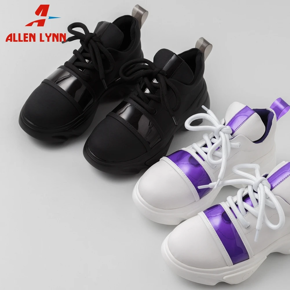 ALLENLYNN/Популярные кроссовки Ins Dad модная удобная обувь на платформе со шнуровкой