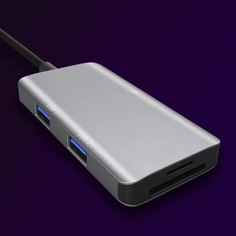 USB 3,0 для Dual USB 3,0+ TF/CF кард-ридер Док-концентратор конвертер адаптер для ПК