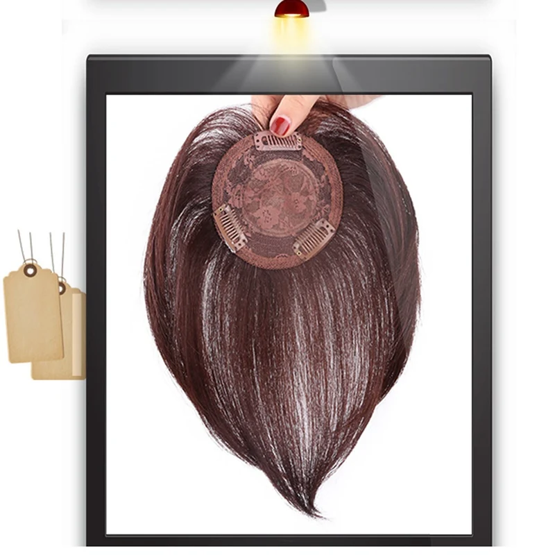Человеческие волосы на заколках, тонкие парики для волос, Топ для женщин, топ для волос, полностью натуральные волосы