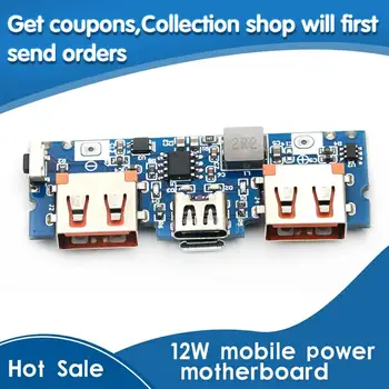 

Lithium Battery Charger Board LED Dual USB 5V 2.4A Micro/Type-C USB Mobile Power Bank 18650 Charging Module