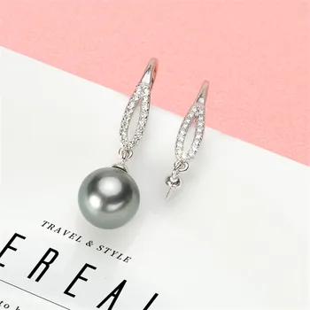 

925 Sterling Silver Plating Earrings Pearl Earrings Accessories Findings Earrings Jewelry Parts Fittings Mountings DIY Girl Gift