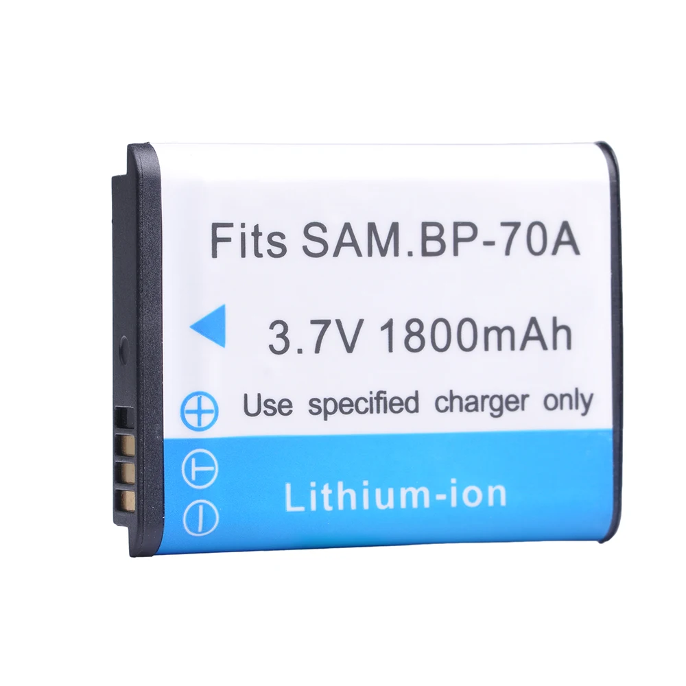 

1800mAh BP-70A BP 70A BP70A Rechargeable Battery For Samsung ES65 ES70 ES71 ES73 ES74 TL105 TL110 PL100 SL50 SL600 Camera