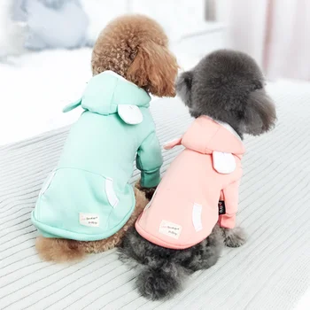 

Winter Cartoon Dog Hooded Coat Cartoon Cute Ear Pet Jacket Warm Costume Puppy Hoodies Small Dogs Clothing Fashion Dogs Jacket