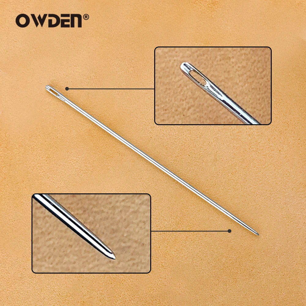 OWDEN 12 Pcs 바느질 바늘 가죽 뜨개질 핀 1Pc 스토리지 컨테이너 상자 가죽공예 바늘