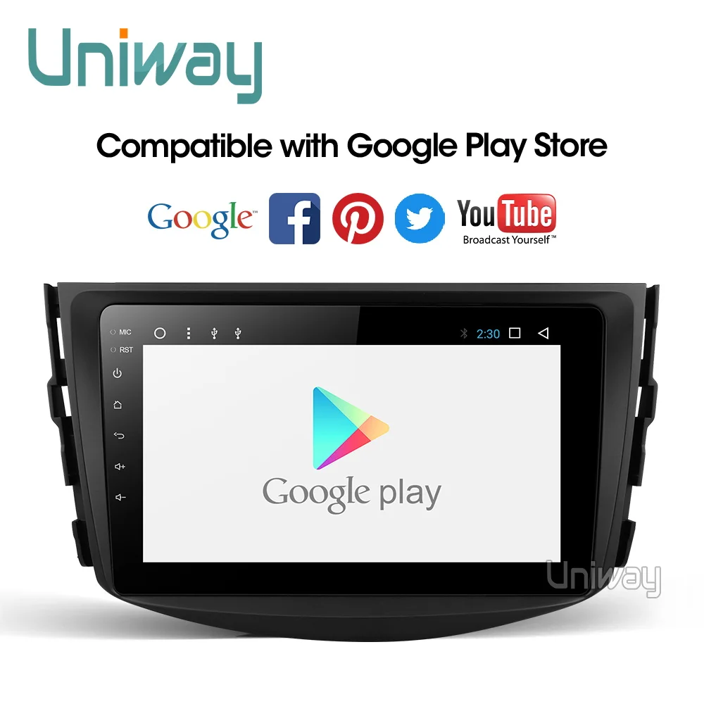 Uniway ARAV48071 android 9 0 автомобильный dvd для Toyota RAV4 2007 2008 2009 2010 2011 Автомобильный Радио gps