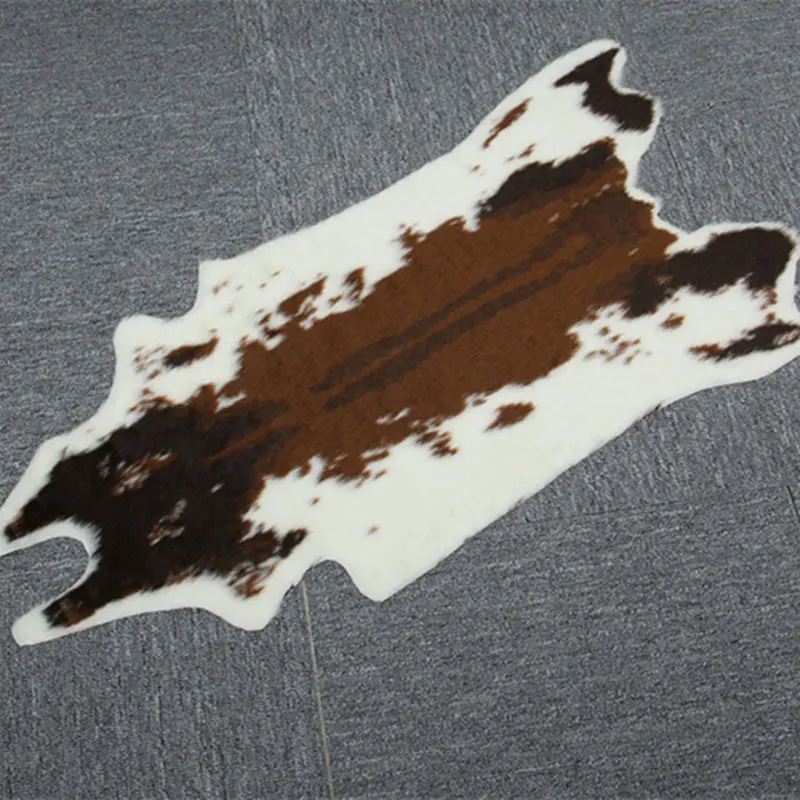 Oimg Faux Cowhide Cow Hide Rug Zebra Floor Mats Pelt Handmade Simulation Animal Skin Area Rug