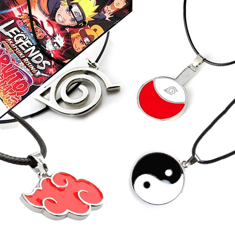 Anime Naruto akatsuki Cosplay Necklace Uchiha Sasuke Gaara prop Accessories  Village of Kino Hagakure Sign Jewelry
