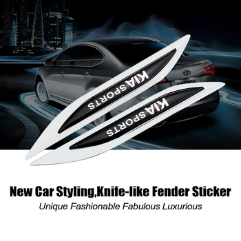 

Metal Emblem Badge Drop Glue Sports SPORTS Logo For KIA K2 K3 KX3 K4 K5 KX5 K7 RIO Sportage Sorento Blade Shape Car Side Sticker