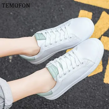 

TEMOFON women shoes 2020 summer women sneakers white vulcanized shoes fashion women casual sneakers sport running shoes HVT1220