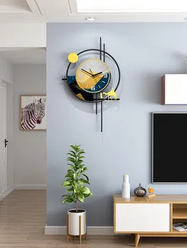 

New Nordic large wall Clock Living Room Creative Light Luxury Modern Simple Clock Home Decoration wall clock modern design