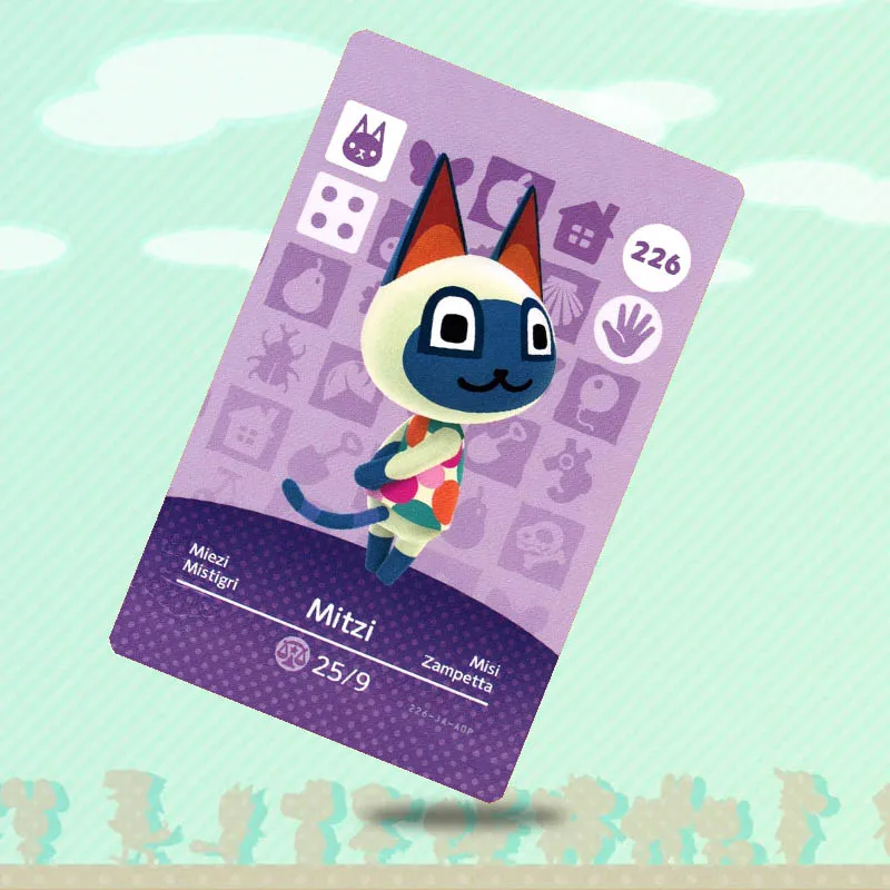 226 Mitzi карта пересечения животных Amiibo карточка для игры NS Switch Новые