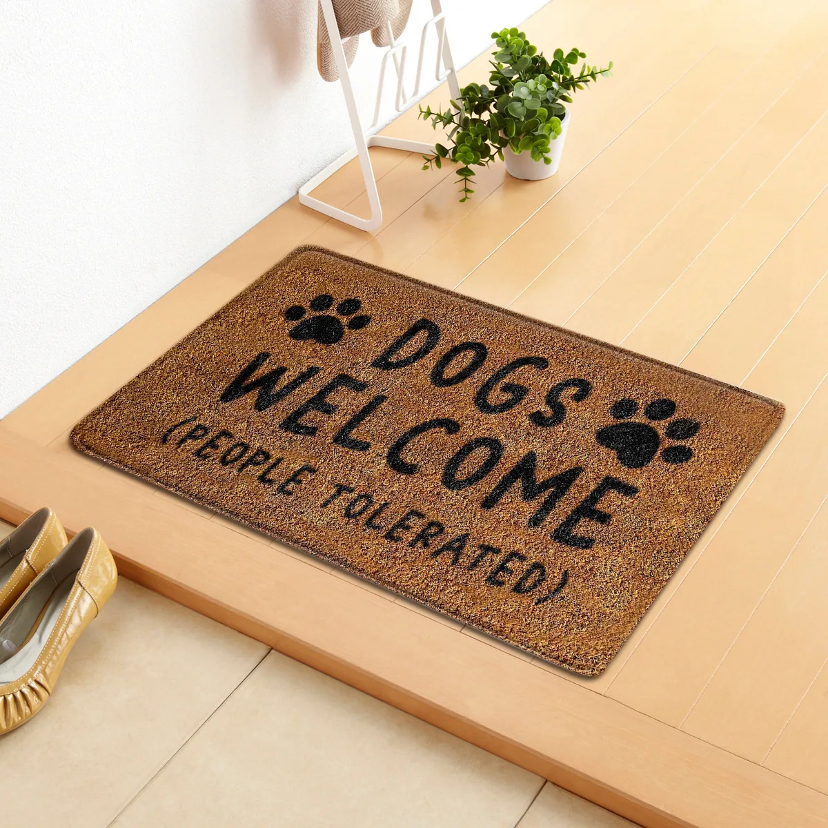 Doormats Entrance Anti Slip Square Carpets Soft Flannel Print