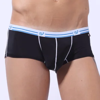 

Sexy Men Underwear Boxer Shorts Novelty Bulge Pouch Ice Silk Men's Underpants Transparent Sexy Bikini Male Panties